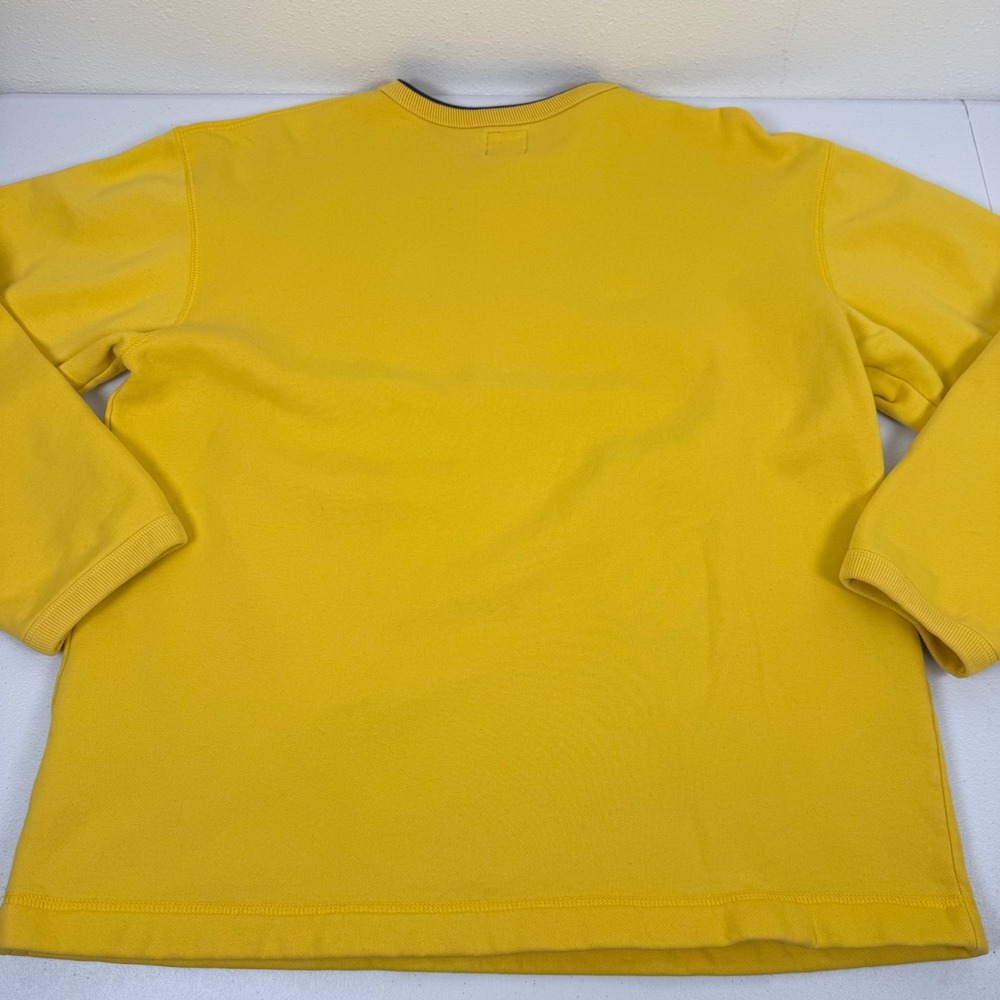 Nautica Competition Yellow Embroidered Logo Crewneck‎ Sweatshirt Men's Large - Picture 9 of 9
